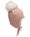 Детска зимна шапка с помпон Sterntaler - Момиче, 53 cm, 2-4 години, розова - 5t