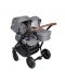 Детска количка за близнаци Dorjan Quick Twin 2в1, светло сива - 8t