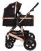 Детска комбинирана количка Lorelli - Lora, Luxe Black - 3t