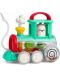 Детска играчка Hola Toys - За бутане и дърпане, Веселото локомотивче - 1t