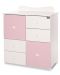 Детски шкаф Lorelli - New, бяло и розово - 3t