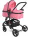 Детска комбинирана количка Lorelli - Alba Classic, Candy Pink - 1t