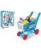 Детска количка за пазаруване Ocie - С 56 продукта, синя - 2t