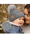 Детска зимна шапка KeaBabies - 6-36 месеца, сива, 2 броя - 6t