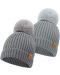 Детска зимна шапка KeaBabies - 6-36 месеца, сива, 2 броя - 1t