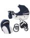 Детска количка 2 в 1 Baby Merc - Style, тъмносиньо и бяло - 1t