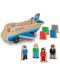 Детска дървена играчка Melissa & Doug - Самолетче с пътници - 3t