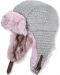 Детска ушанка с розова подплата Sterntaler - 51 cm, 18-24 месеца, сива - 1t