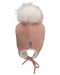 Детска зимна шапка с помпон Sterntaler - Момиче, 53 cm, 2-4 години, розова - 3t