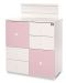 Детски шкаф Lorelli - New, бяло и розово - 4t