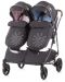 Детска количка за близнаци Chipolino - ДуоСмарт, синьо/розова - 8t
