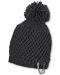 Детска плетена шапка с помпон Sterntaler - 53 cm, 2-4 години, черна - 1t