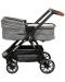 Детска количка Zizito - Barron 3 в 1, сива с черна рамка - 8t