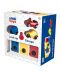 Детски комплект за игра Ambi Toys - Гараж с ключалки и три колички - 1t