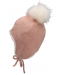 Детска зимна шапка с помпон Sterntaler - Момиче, 53 cm, 2-4 години, розова - 4t