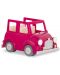 Детска играчка Battat Li'l Woodzeez - Кола, розова, с куфарче - 1t