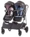 Детска количка за близнаци Chipolino - ДуоСмарт, синьо/розова - 1t
