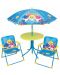 Детски градински комплект Fun House - Маса със столчета и чадър, Baby Shark - 1t