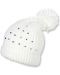 Детска плетена шапка с мъниста Sterntaler - 51 cm, 18-24 месеца, бяла - 1t
