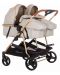 Детска количка за близнаци Chipolino Пясък - Дуо Смарт - 1t