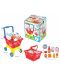 Детска играчка Mochtoys - Количка за пазаруване с кошница - 1t