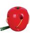 Детска играчка Viga - Дървена ябълка с червейче - 3t