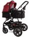 Детска комбинирана количка 3в1 Lorelli - Lora Set, червена - 3t