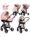 Детска количка Lorelli - Crysta 3в1, Blossom Pink, с чанта - 1t