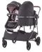 Детска количка за близнаци Chipolino - ДуоСмарт, синьо/розова - 6t