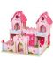 Детска дървена играчка Bigjigs - Замъкът на приказките, розов - 1t