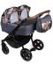 Детска количка за близнаци Dorjan Quick Twin 2в1, тъмно сива - 1t