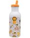 Детска бутилка със сламка Nerthus - Джунгла, 500 ml - 1t