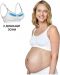 Дишащ сутиен за бременност и кърмене Medela - Keep Cool, бял - 4t