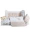 Спален комплект с балдахин Dizain Baby - Слонче, кафяв, 6 части, 70 х 140 - 1t