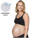 Дишащ сутиен за бременност и кърмене Medela - Keep Cool, черен - 3t