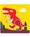 Комплект шаблони за рисуване Djeco - Динозаври - 4t