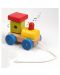 Дървена играчка за дърпане Pino - Малко локомотивче - 4t