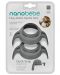 Дръжки за силиконови бутилки Nanobebe - 2 броя, сиви - 1t