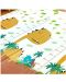 Двустранно килимче за игра Sonne - Dino/Summer, 180 х 200 х 1 cm - 3t