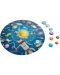 Образователен пъзел Hape - Слънчева система, с фигурки планети - 1t