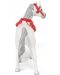 Фигурка Papo Horse, Foals and Ponies - Бял арабски кон, с червени украшения - 4t