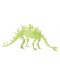 Фосфоресцираща фигурка Brainstorm Glow Dinos - Стегозавър, скелет - 2t