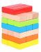 Игра с дървени блокчета Pino - Цветна Дженга - 5t