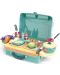 Игрален комплект Buba - Кухня в куфарче, синя - 2t