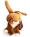 Плюшена играчка Keel Toys - Зайче, тъмно кафяво, 12 cm - 1t