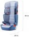 Столче за кола KinderKraft Junior - Синьо, с IsoFix, 15-36 kg - 10t