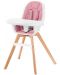 Столче за хранене 2 в 1 KinderKraft Tixi - Розово - 1t