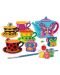 Комплект за оцветяване Felyx Toys - Керамичен сервиз за чай, Пеперуди, 15 части - 2t