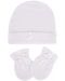 Комплект шапка с ръкавички Sevi Baby - Бял - 1t