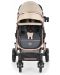 Комбинирана бебешка количка Moni - Ciara, бежова с черно - 3t